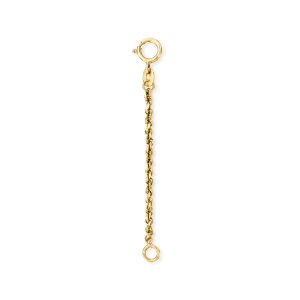 1.8mm 14kt Yellow Gold Rope-Chain Necklace Extender. 2"