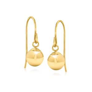 Italian 14kt Yellow Gold Ball Drop Earrings