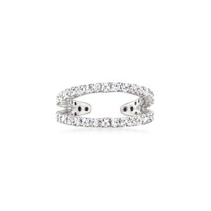 .20 ct. t.w. Diamond Two-Row Single Ear Cuff in Sterling Silver