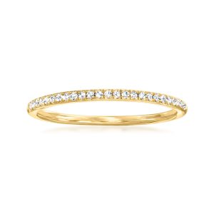 .10 ct. t.w. Diamond Ring in 18kt Gold Over Sterling