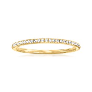 .10 ct. t.w. Diamond Ring in 18kt Gold Over Sterling