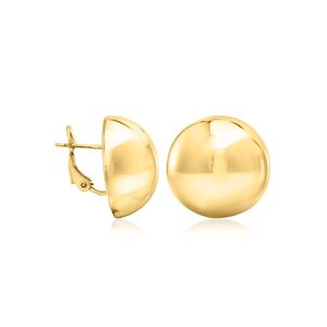 Italian 18kt Yellow Gold 20mm Dome Earrings