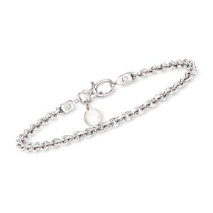 Gabriel Designs Men's Sterling Silver Cable-Link Bracelet. 8"