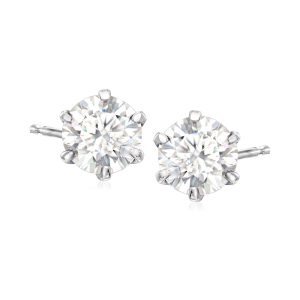 3.00 ct. t.w. Moissanite Stud Earrings in Sterling Silver