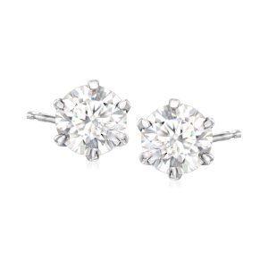 3.00 ct. t.w. Moissanite Stud Earrings in Sterling Silver