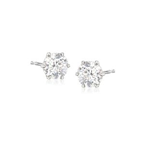 1.00 ct. t.w. Moissanite Stud Earrings in Sterling Silver