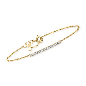 .10 ct. t.w. Pave Diamond Bar Bracelet in 14kt Yellow Gold