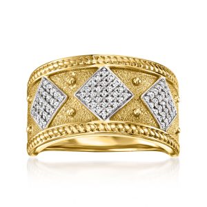 .20 ct. t.w. Diamond Geometric Ring in 18kt Yellow Gold