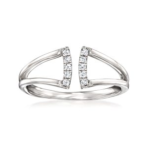 .10 ct. t.w. Diamond Open-Space Ring in Sterling Silver