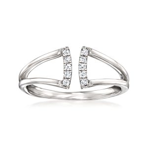 .10 ct. t.w. Diamond Open-Space Ring in Sterling Silver