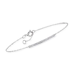 .10 ct. t.w. Diamond Bar Bracelet in Sterling Silver