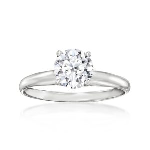 1.00 Carat Lab-Grown Diamond Solitaire Ring in 14kt White Gold