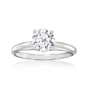 1.00 Carat Lab-Grown Diamond Solitaire Ring in 14kt White Gold