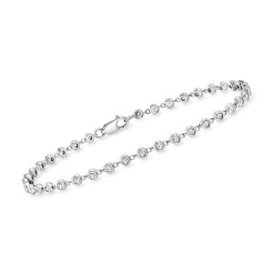 .50 ct. t.w. Bezel-Set Diamond Tennis Bracelet in Sterling Silver