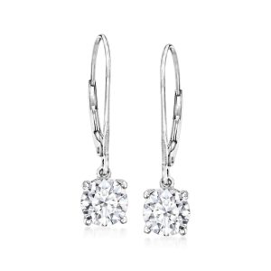 2.00 ct. t.w. Lab-Grown Diamond Drop Earrings in 14kt White Gold