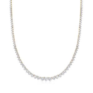 5.00 ct. t.w. Graduated Lab-Grown Diamond Tennis Necklace in 14kt Yellow Gold