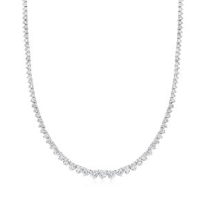 5.00 ct. t.w. Graduated Lab-Grown Diamond Tennis Necklace in 14kt White Gold