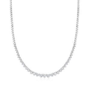 5.00 ct. t.w. Graduated Lab-Grown Diamond Tennis Necklace in 14kt White Gold