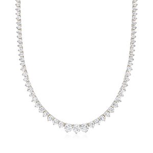 10.00 ct. t.w. Graduated Lab-Grown Diamond Tennis Necklace in 14kt Yellow Gold