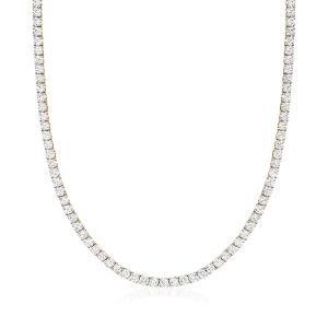 10.00 ct. t.w. Lab-Grown Diamond Tennis Necklace in 14kt Yellow Gold
