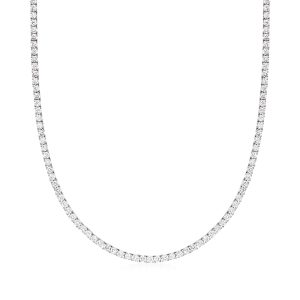 7.00 ct. t.w. Lab-Grown Diamond Tennis Necklace in 14kt White Gold