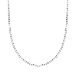 7.00 ct. t.w. Lab-Grown Diamond Tennis Necklace in 14kt White Gold
