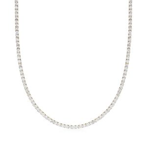 7.00 ct. t.w. Lab-Grown Diamond Tennis Necklace in 14kt Yellow Gold
