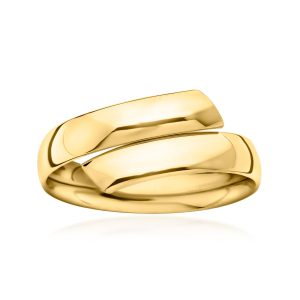 Italian 18kt Yellow Gold Bypass Ring