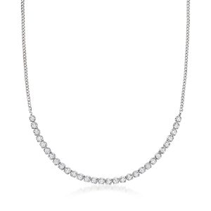 1.00 ct. t.w. Diamond Tennis-Style Necklace in Sterling Silver