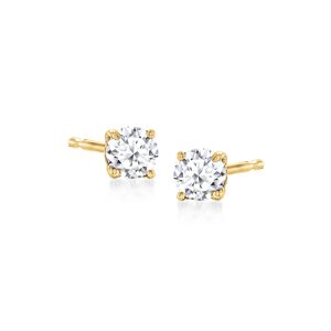 .25 ct. t.w. Lab-Grown Diamond Stud Earrings in 18kt Gold Over Sterling