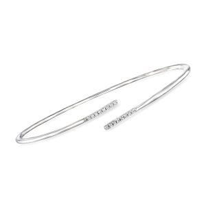 .15 ct. t.w. Diamond Bypass Bangle Bracelet in Sterling Silver