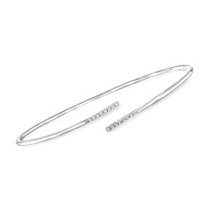 .15 ct. t.w. Diamond Bypass Bangle Bracelet in Sterling Silver