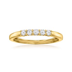 .20 ct. t.w. Lab-Grown Diamond Five-Stone Ring in 18kt Gold Over Sterling