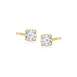 .15 ct. t.w. Lab-Grown Diamond Stud Earrings in 18kt Gold Over Sterling