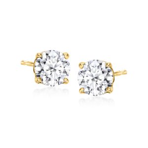 1.00 ct. t.w. Lab-Grown Diamond Stud Earrings in 18kt Gold Over Sterling