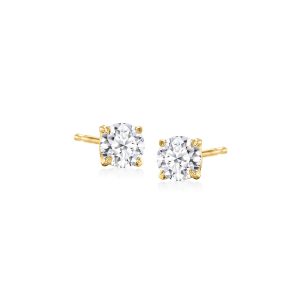 .50 ct. t.w. Lab-Grown Diamond Stud Earrings in 18kt Gold Over Sterling