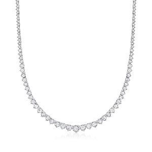 5.00 ct. t.w. Graduated Lab-Grown Diamond Tennis Necklace in Sterling Silver