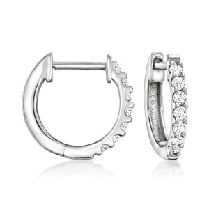 .15 ct. t.w. Lab-Grown Diamond Hoop Earrings in Sterling Silver