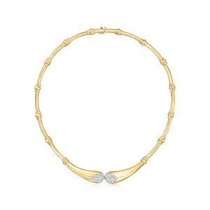 C. 1990 Vintage 1.10 ct. t.w. Diamond Graduated Link Necklace in 18kt Yellow Gold. 17"