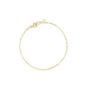 Italian 1.6mm 14kt Yellow Gold Lumachina-Chain Anklet. 9"