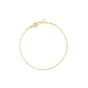 Italian 1.6mm 14kt Yellow Gold Lumachina-Chain Anklet. 9"
