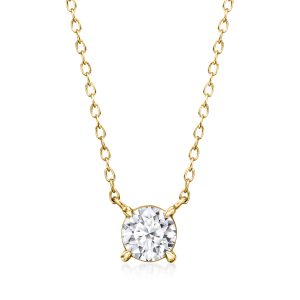 .50 Carat Lab-Grown Diamond Solitaire Necklace in 18kt Gold Over Sterling