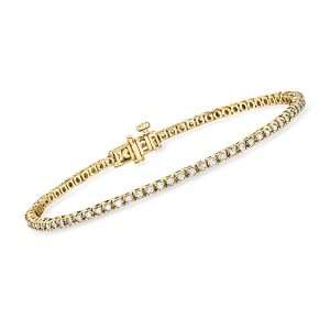 1.00 ct. t.w. Lab-Grown Diamond Tennis Bracelet in 18kt Gold Over Sterling