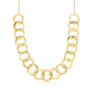 Italian 18kt Gold Over Sterling Multi-Circle Necklace. 34"