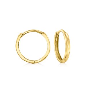 Italian 10kt Yellow Gold Petite Huggie Hoop Earrings. 1/2"
