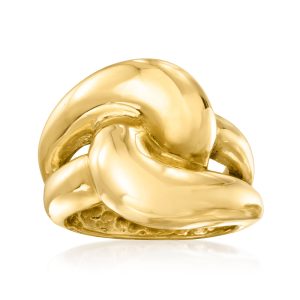 Italian 18kt Yellow Gold Interlocking Ring