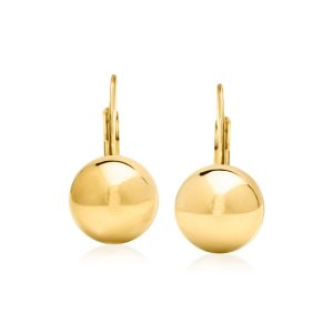 Italian 18kt Gold Over Sterling Ball Drop Earrings
