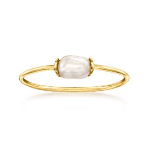 Italian 3.5-4mm Cultured Pearl Ring in 14kt Yellow Gold