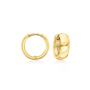 Italian 10kt Yellow Gold Petite Huggie Hoop Earrings. 3/8"