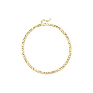 Italian 10kt Yellow Gold Curb-Link Anklet. 9"